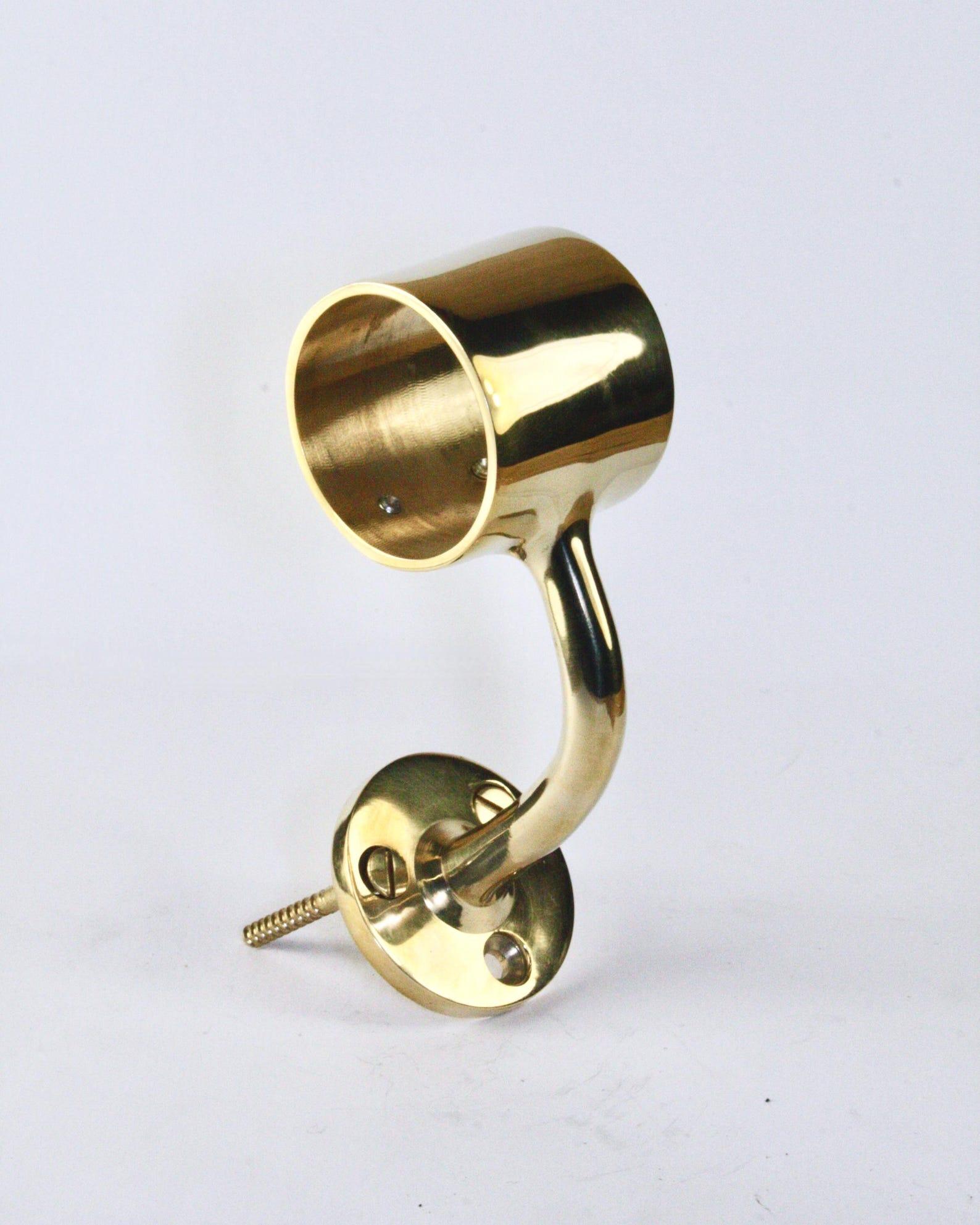 Solid Brass Handrail Bracket for 38mm Rods - 1.5" Diameter Rods - Image 2